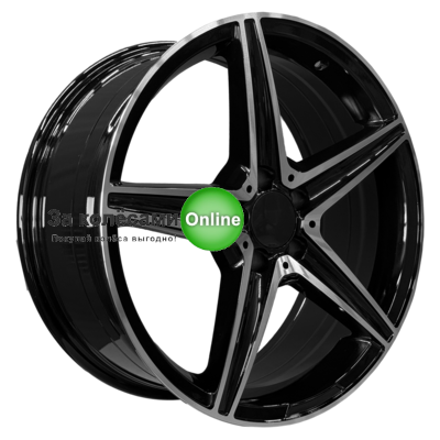 PDW 5261 9x19/5x112 ET38 D66,6 Gloss Black Machine Face ()