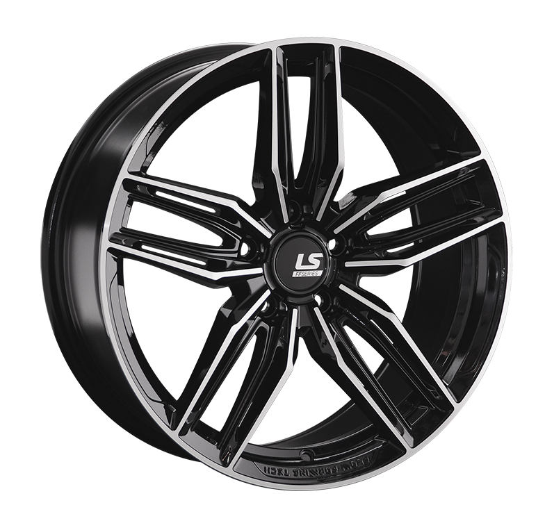 LS RC54 8.5x18/5x114.3 D67.1 ET40 Чёрный полностью полированный