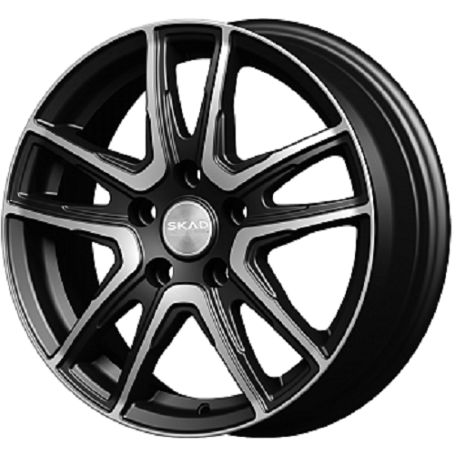 Скад Сидней 6x16/5x114.3 D67.1 ET45 Чёрный глянцевый с полированной лицевой частью