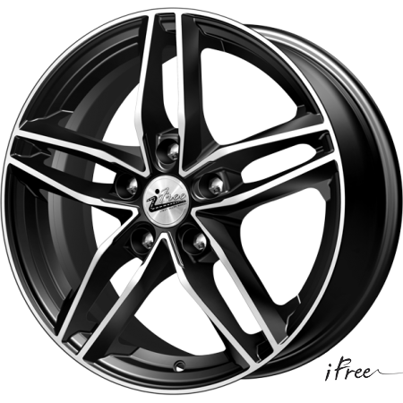 iFree Moskva 6.5x16/5x114.3 D66.1 ET50 Чёрный глянцевый с полированной лицевой частью