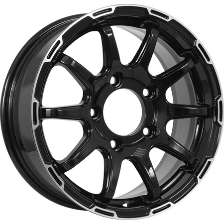 KDW KD1660(КС1113-00) 6.5x16/5x139.7 D98.1 ET40 Глянцевый черный с полированной лицевой частью