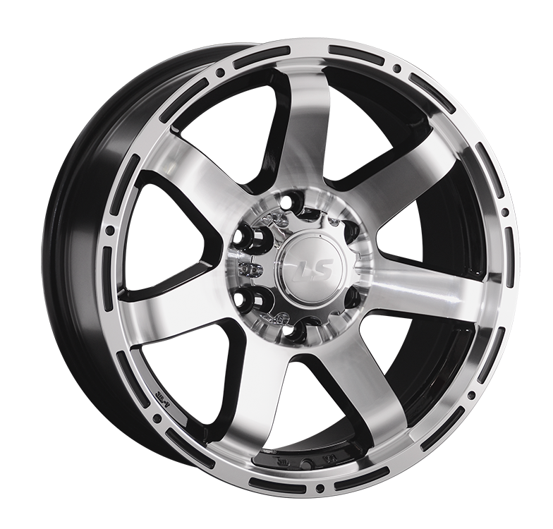 LS 1289 8x18/6x139.7 D106.1 ET20 Чёрный глянцевый с полированной лицевой частью