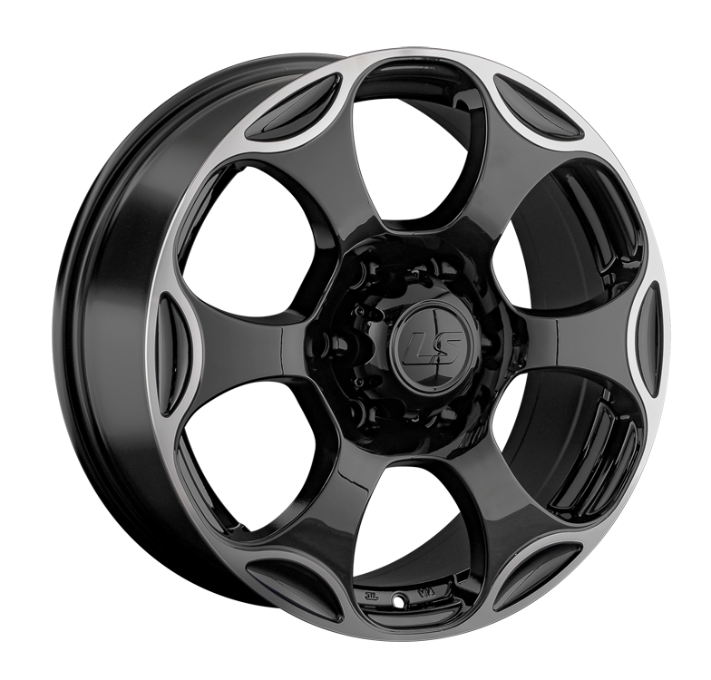 LS 310 8x18/6x139.7 D100.1 ET36 Черный. с полированным ободом