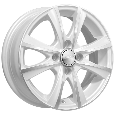 Скад Мальта 5.5x14/4x98 D58.6 ET38 Белый с полированной лицевой частью