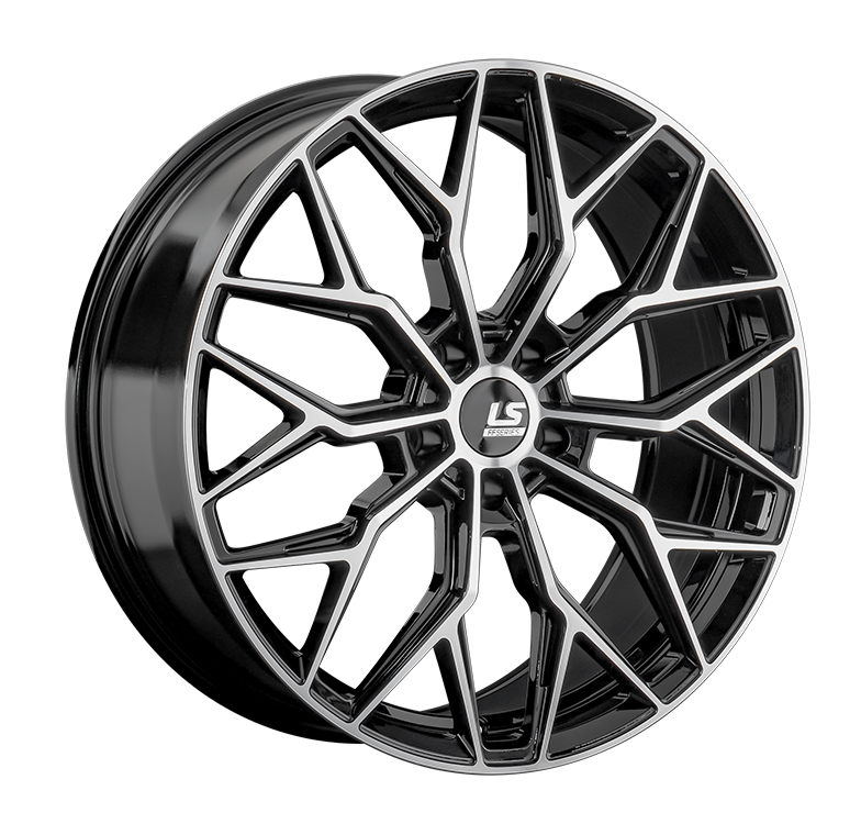 LS RC88 8.5x20/5x114.3 D60.1 ET30 Чёрный полностью полированный