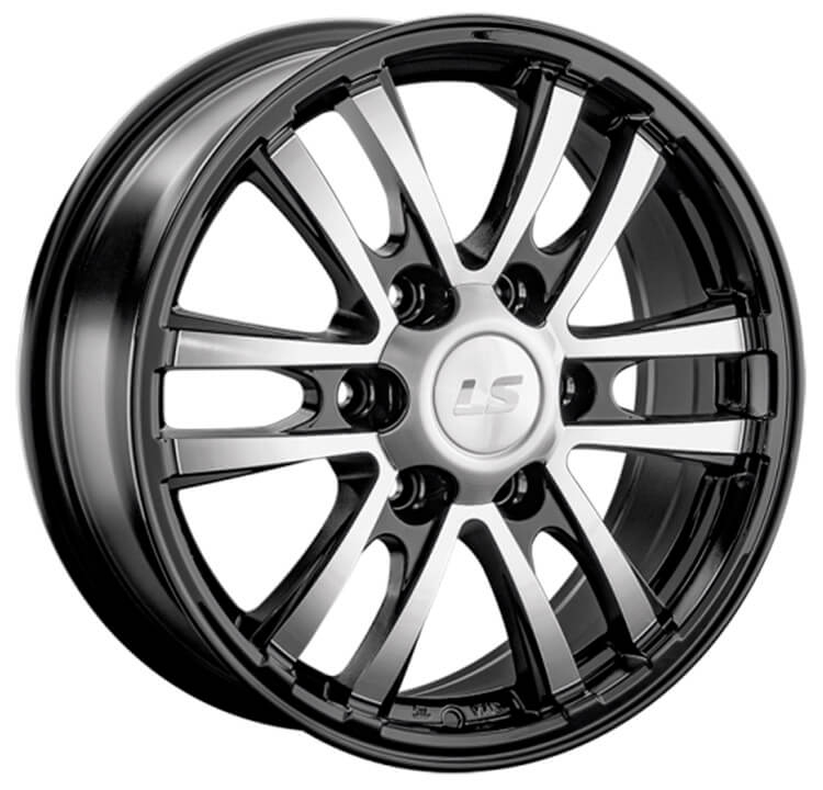 LS 1287 7x17/6x139.7 D67.1 ET38 Чёрный полностью полированный