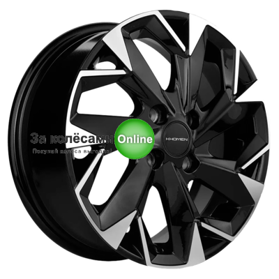 Khomen Wheels KHW1508 (Logan/Sandero) 6x15/4x100 ET40 D60,1 Black-FP