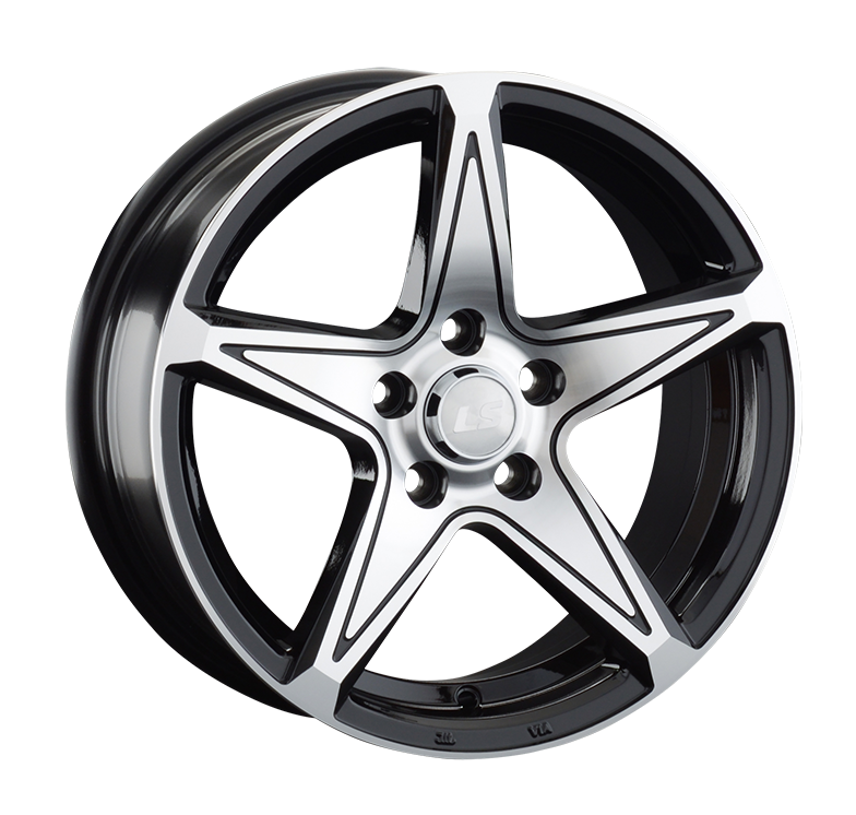 LS852 7.5x17/5x114.3 D73.1 ET38 Чёрный полностью полированный