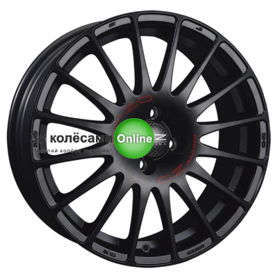 Oz Superturismo GT 8x17/5x112 ET35 D75 Matt Black + Red Lettering