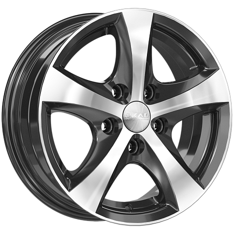 Скад Уран-2 5.5x14/5x114.3 D67.1 ET35 Чёрный глянцевый с полированной лицевой частью