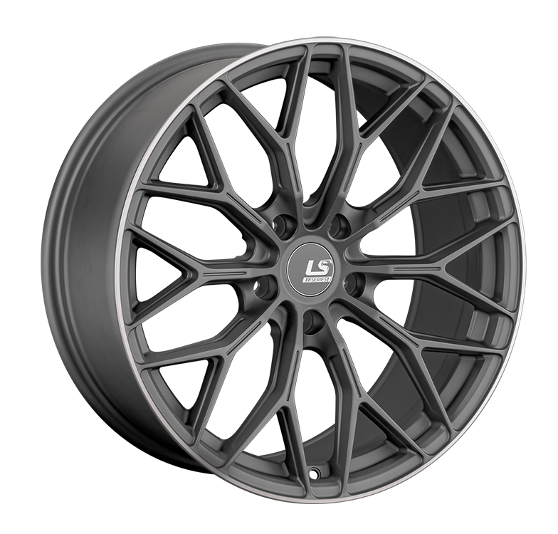 LS RC69 8x18/5x108 D63.4 ET45 Матовый темно-серый с полированным ободом