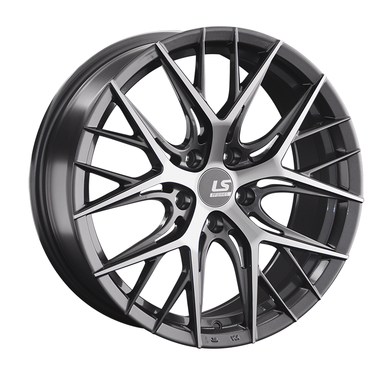 LS RC57 8x18/5x114.3 D60.1 ET30 Насыщенный темно-серый полностью полированный
