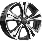 Скад KL-322 7x17/5x114.3 D66.1 ET40 Чёрный глянцевый с полированной лицевой частью