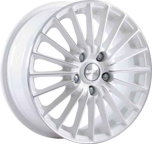 Колесный диск Скад Веритас 6x15/5x114.3 D67.1 ET45 Белый с полированной лицевой частью купить в Самаре фото №1