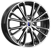 K&K Меандр 6x16/4x98 D58.5 ET35 Черный глянцевый с полированными элементами лицевой поверхности