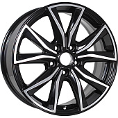 iFree Original КС867 (ZV 17_Octavia FL) 7x17/5x112 D57.1 ET49 Черный глянцевый с полированными элементами лицевой поверхности