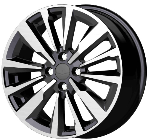 Колесный диск K&K Эрман 6.5x16/4x100 D60.1 ET50 Черный глянцевый с полированными элементами лицевой поверхности купить в Самаре фото №1