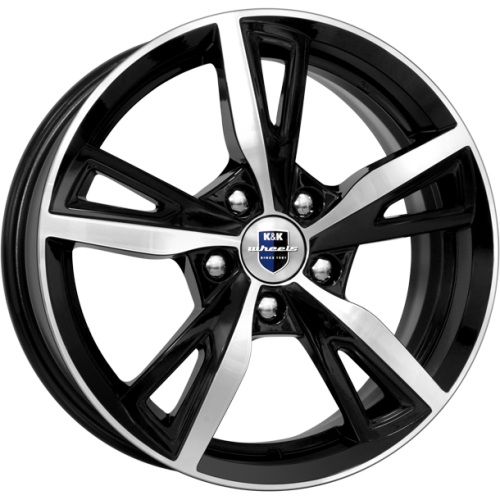 Колесный диск K&K Фишт 6.5x16/5x110 D65.1 ET39 Черный глянцевый с полированными элементами лицевой поверхности купить в Самаре фото №1