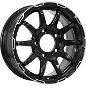 KDW KD1660(КС1113-00) 6.5x16/5x139.7 D98.1 ET40 Глянцевый черный с полированной лицевой частью