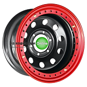 Off-Road Wheels Тойота Ниссан с бедлоком (красный) 8x16/6x139,7 ET-19 D110 Черный