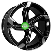Hengder 5108 9x20/5x112 ET37 D66,45 Clear powder gloss black machined face (HNGD), Hengde