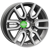 Khomen Wheels KHW1723 (LC Prado/Lexus GX) 8x17/6x139,7 ET25 D106,1 Gray-FP