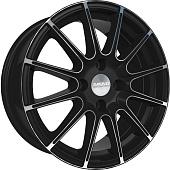 Скад Le Mans 7x16/4x100 D67.1 ET38 Чёрный глянцевый с полированной лицевой частью