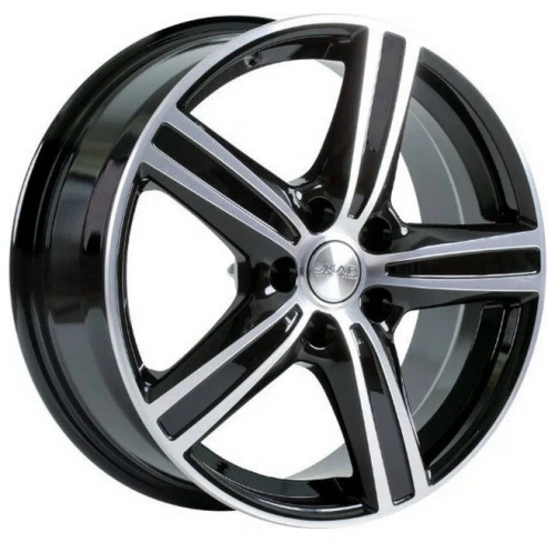 Колесный диск Скад Адмирал 6.5x16/5x112 D57.1 ET46 Чёрный глянцевый с полированной лицевой частью купить в Самаре фото №1
