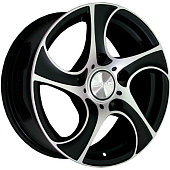 Скад Вихрь 7x16/5x139.7 D98.5 ET40 Черный матовый с полированным элементом