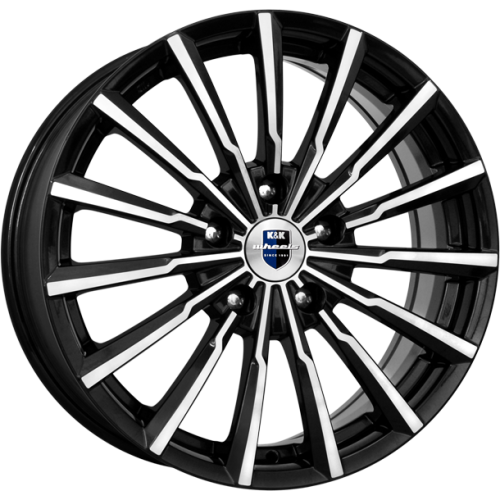 Колесный диск K&K Акцент 7x17/5x114.3 D67.1 ET38 Черный глянцевый с полированными элементами лицевой поверхности купить в Самаре фото №1