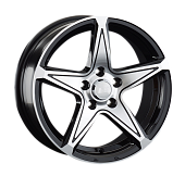 LS852 7.5x17/5x114.3 D73.1 ET38 Чёрный полностью полированный