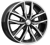 Скад Тирион 6.5x16/5x100 D57.1 ET43 Чёрный глянцевый с полированной лицевой частью