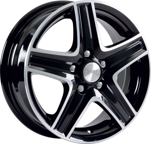 Колесный диск Скад Магнум 5.5x14/4x100 D67.1 ET38 Чёрный глянцевый с полированной лицевой частью купить в Самаре фото №1