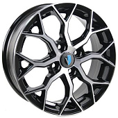 Venti 1519 6x15/4x100 D60.1 ET46 Глянцевый черный с полированной лицевой частью