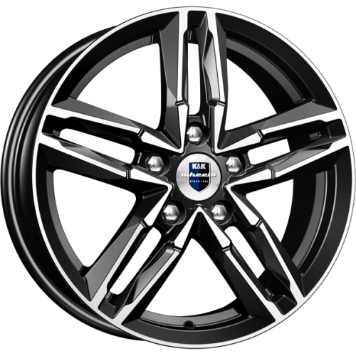 Колесный диск K&K Sayan 6x16/5x100 D57.1 ET38 Черный глянцевый с полированными элементами лицевой поверхности купить в Самаре фото №1