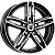 K&K Sayan 6x16/5x100 D57.1 ET38 Черный глянцевый с полированными элементами лицевой поверхности