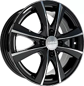 Скад Мальта 5.5x14/4x100 D56.6 ET49 Чёрный глянцевый с полированной лицевой частью