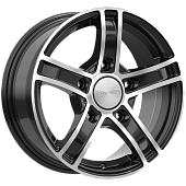 Скад Трофи 6.5x15/5x139.7 D98.5 ET40 Чёрный глянцевый с полированной лицевой частью