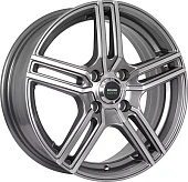 Megami MGM-1 6x15/5x100 D57.1 ET38 Насыщенный темно-серый полностью полированный