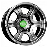 K&K Байконур Джип-рейд (КС465М) 8x16/5x139,7 ET-15 D110,1 Дарк платинум