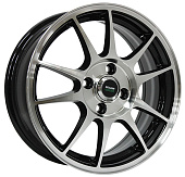 Megami MGM-5 6x15/4x100 D54.1 ET46 Чёрный полностью полированный