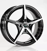 Megami MGM-19FF 6x15/4x100 D54.1 ET48 Чёрный полностью полированный