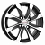 K&K Джемини 5.5x14/4x100 D67.1 ET39 Черный глянцевый с полированными элементами лицевой поверхности