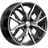 Скад Асти 6.5x16/4x98 D58.5 ET35 Чёрный глянцевый с полированной лицевой частью