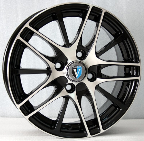 Колесный диск Venti 1506 6x15/4x100 D54.1 ET45 Глянцевый черный с полированной лицевой частью купить в Самаре фото №1