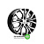 Khomen Wheels KHW1608 (Multivan) 6.5x16/5x120 D65.1 ET51 Глянцевый черный с полированной лицевой частью