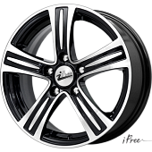 iFree S.U. 6x15/5x100 D67.1 ET45 Чёрный глянцевый с полированной лицевой частью