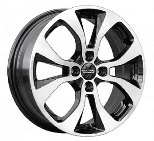 Колесный диск Скад KL-296 6x16/4x100 D60.1 ET41 Чёрный глянцевый с полированной лицевой частью купить в Самаре фото №1