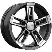 Скад Тор 6.5x15/5x139.7 D98.5 ET40 Черный матовый с полированным элементом