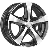 Скад Уран-2 5.5x14/5x100 D57.1 ET35 Чёрный глянцевый с полированной лицевой частью